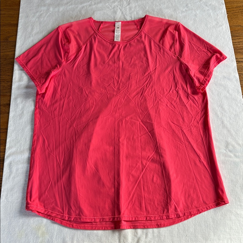 Lululemon Sculpt Short-Sleeve Shirt Glaze Pink 14